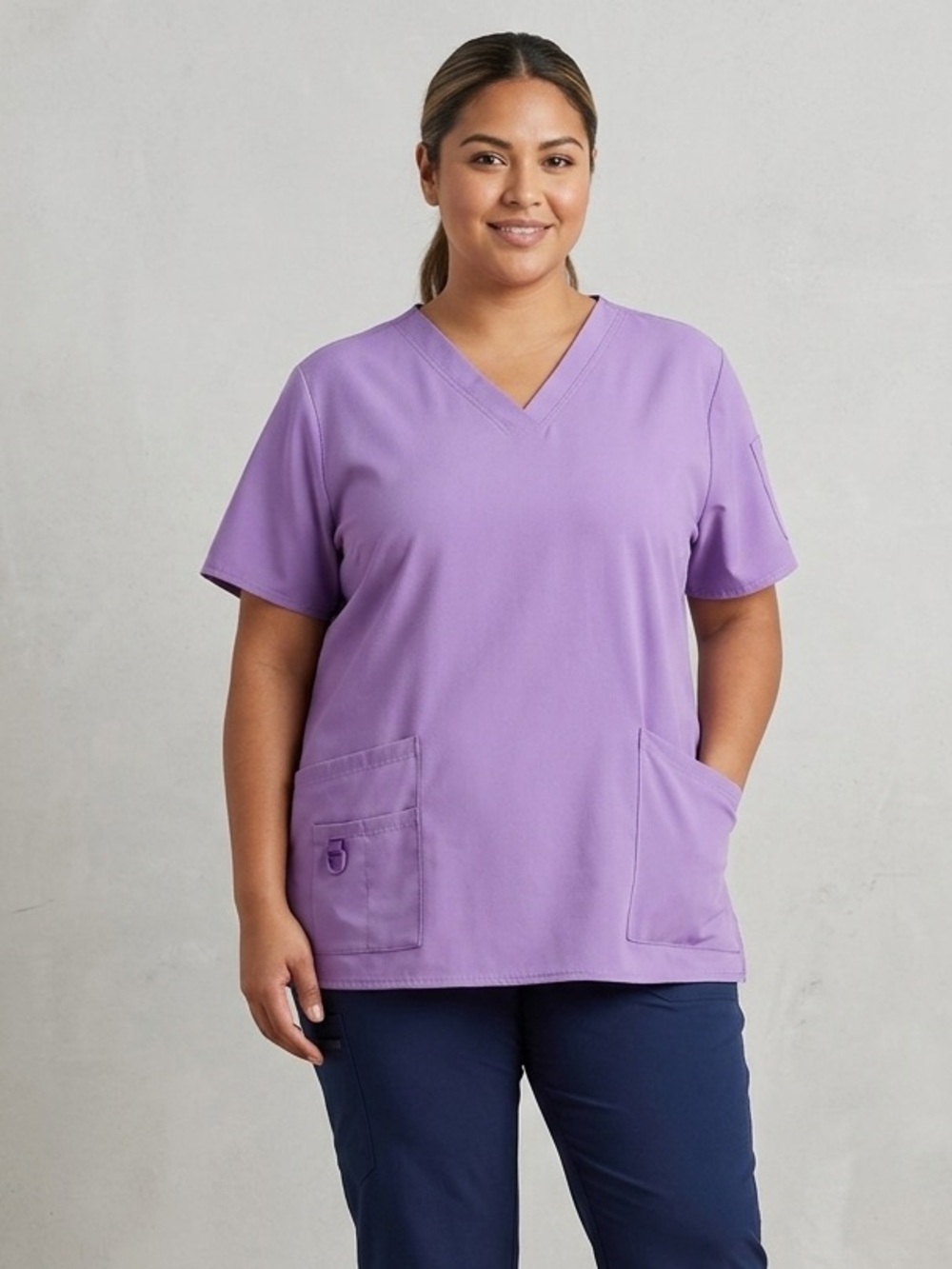 Set of 2 Carhartt Force‎ Purple Scrubs Top Short Sleeve Shirt Plus Size 2XL